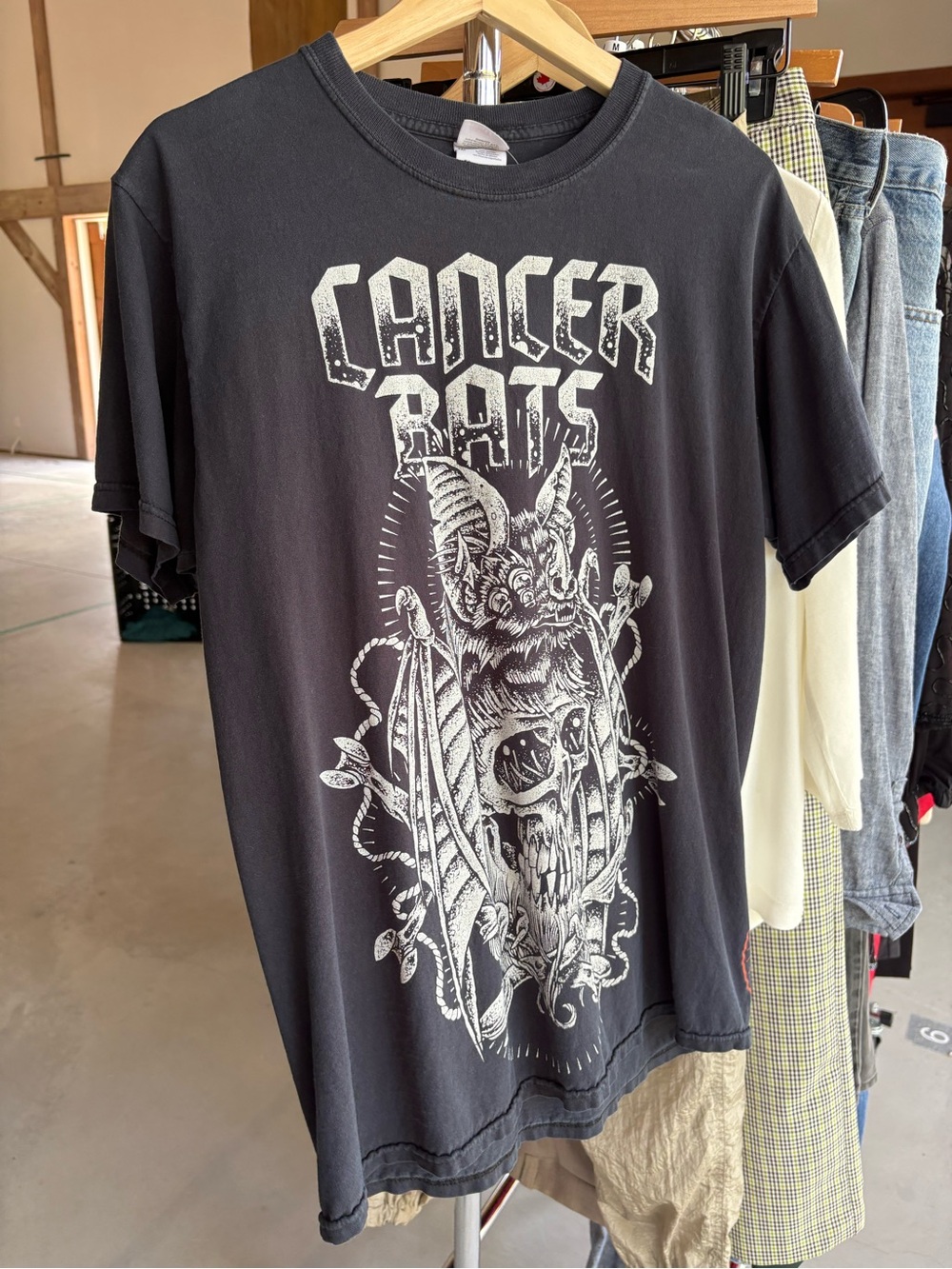 Cancer Bats, Fruit of the Loom Black Heavy HD T-Shirt with Multi-Color Logo